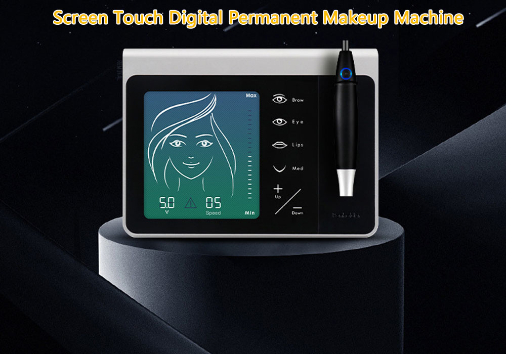 Machine permanente de maquillage de Digital de contact électrique noir d'écran/kit cosmétique de tatouage de sourcil